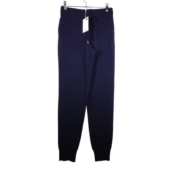 New Quince Mongolian Cashmere Sweatpants True Navy Women's XS Pockets 1334
